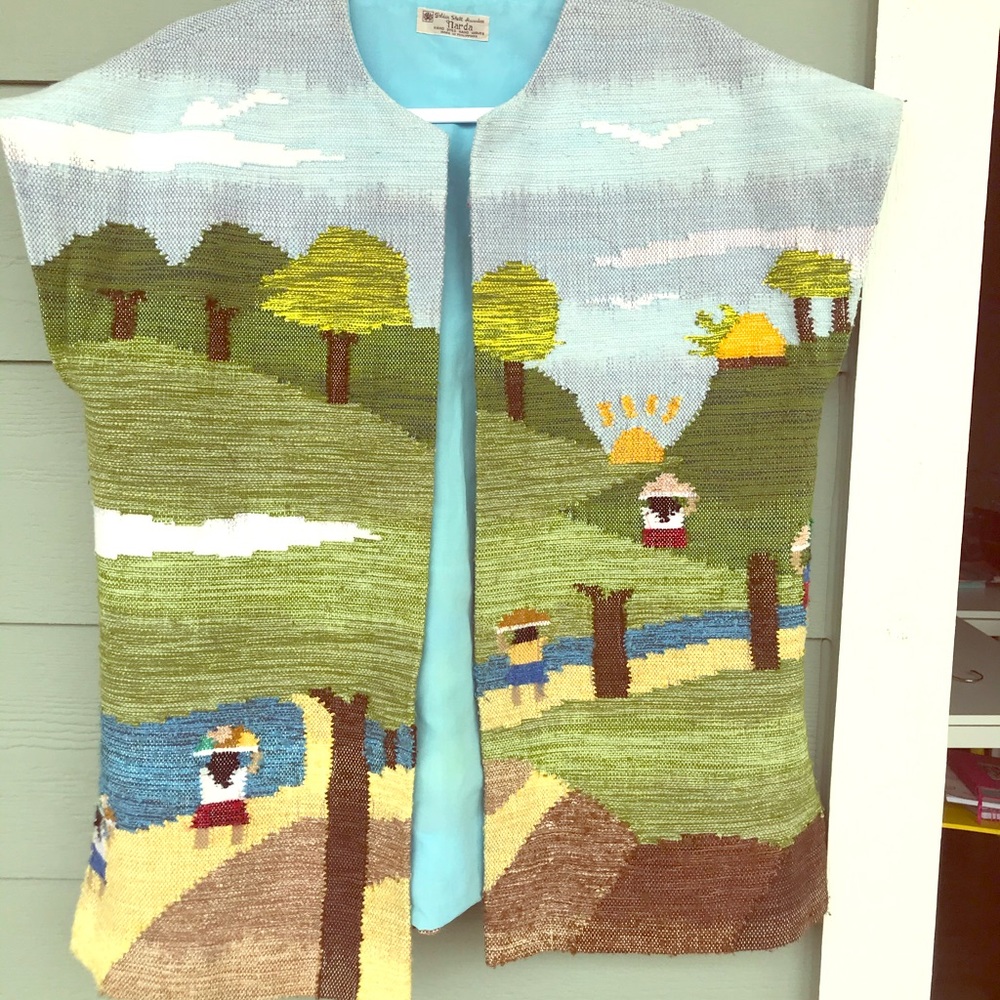 Hand made woven artsy jacket.